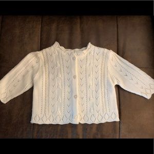 Baby Girls Size 3-6M b.t. Kids cream sweater